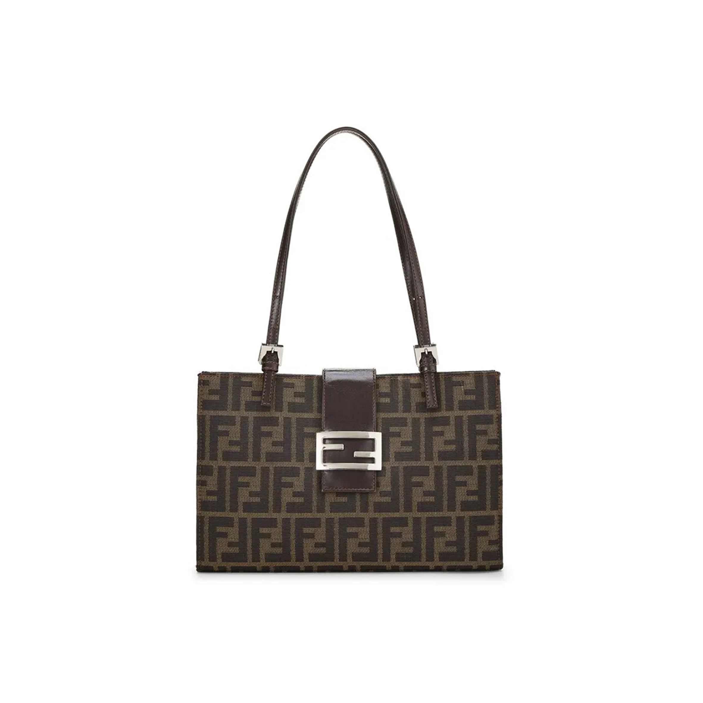FENDI SMALL ZUCCA CANVAS SHOPPING TOTE BAG (28*20*8cm) 